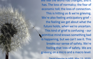 Pic of Dandelion with quote about Grief